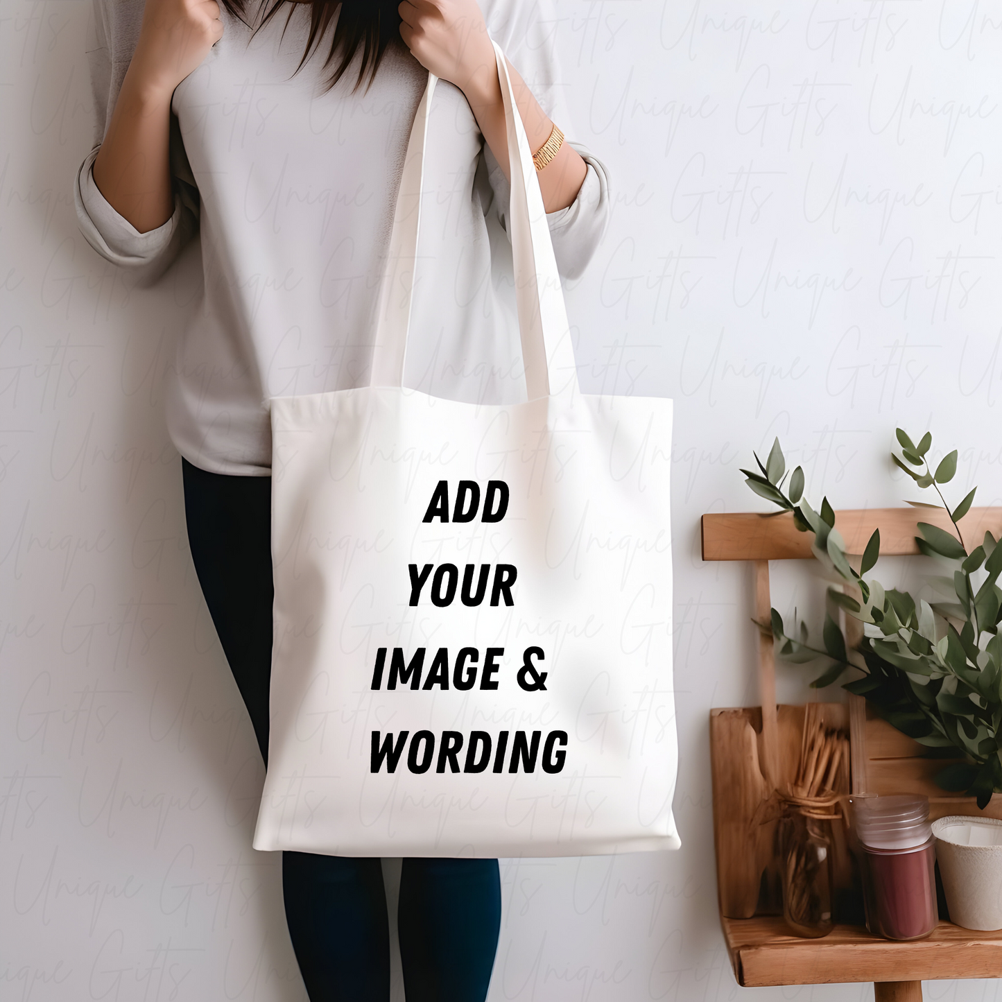Personalise me Tote Bag in White