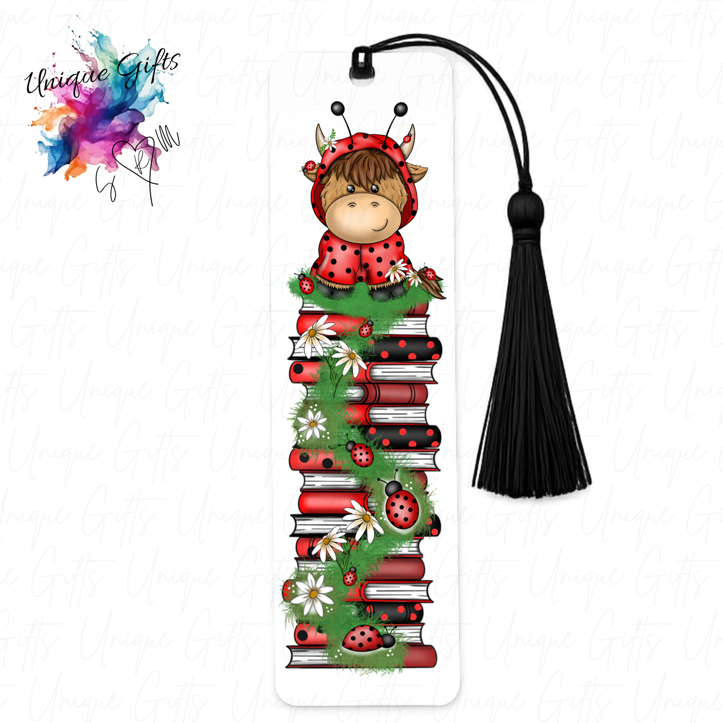 Personalised aluminium bookmark with tassel – size and quality reference