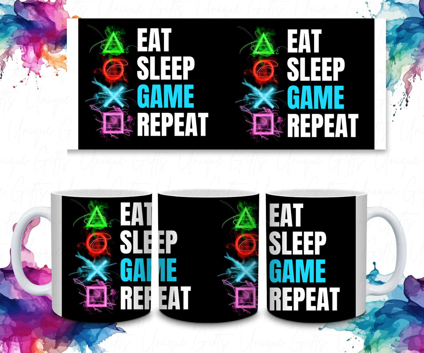 Coffee Mug Featuring Eat Sleep .......... Repeat.