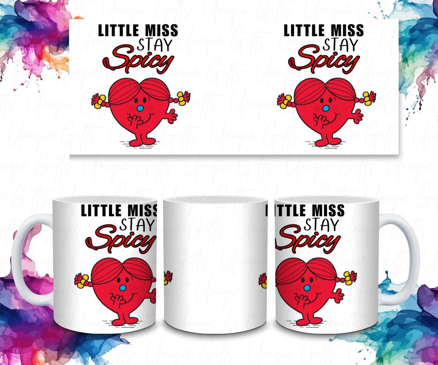 Adult Coffee Mug Featuring a Little Miss stay Spicy.