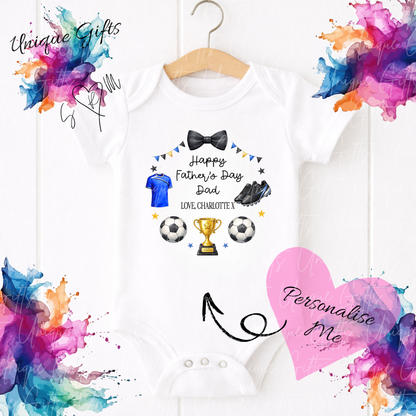 Football Dad or Grandad Baby Grow | Unique Gifts