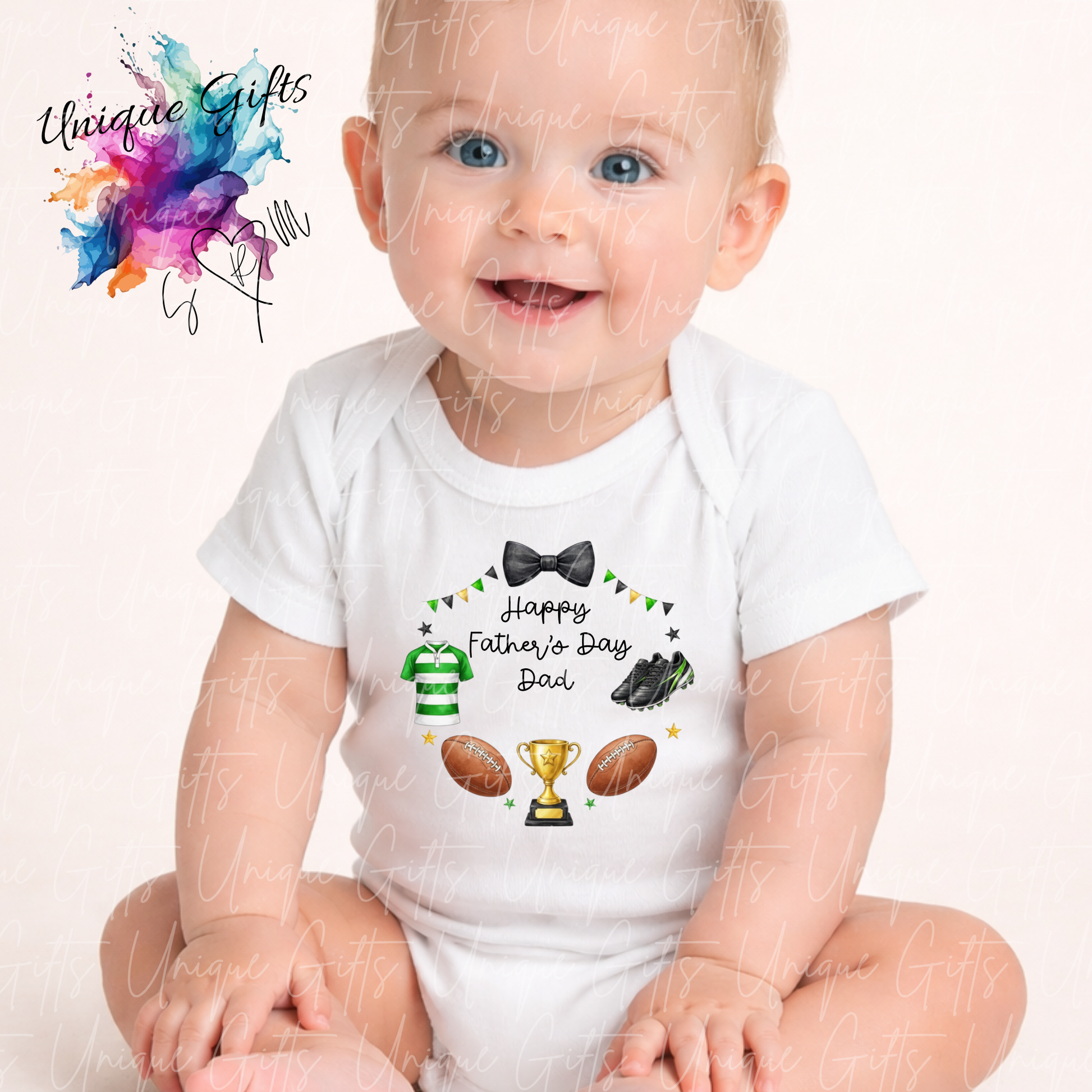 Rugby Dad or Grandad Baby Grow | Unique Gifts