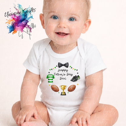 Rugby Dad or Grandad Baby Grow | Unique Gifts
