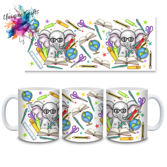 Teacher Elephant Mug – Glasses & Stationery Design