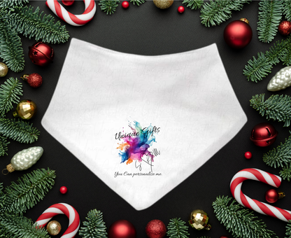 Christmas Personalise Me Bandana Bib – Add Your Own Text or Image