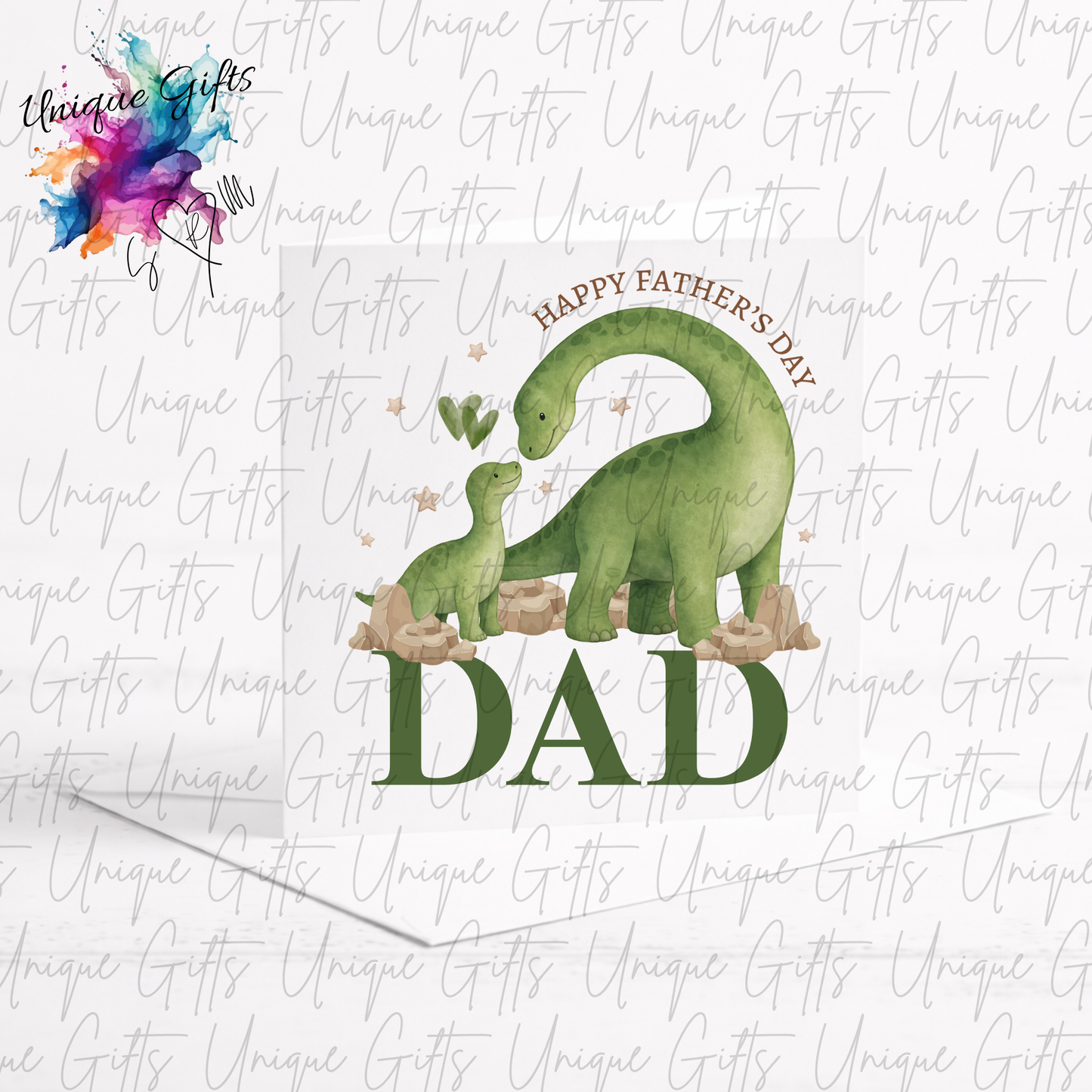 Personalised dinosaur Father's Day card – Dad or Grandad | Unique Gifts