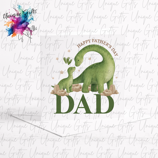 Personalised dinosaur Father's Day card – Dad or Grandad | Unique Gifts