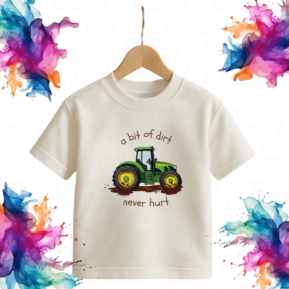 A Bit of Dirt Short Sleeve Children’s T-Shirt | Fun Kids Tee | Soft Cotton Blend