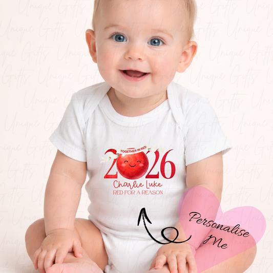 Red Nose Day 2026 Baby Grow | Unique Gifts
