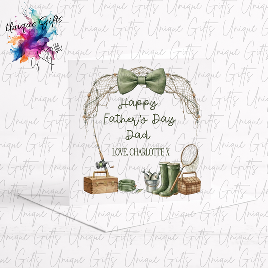Personalised fishing Father's Day card – Dad or Grandad | Unique Gifts