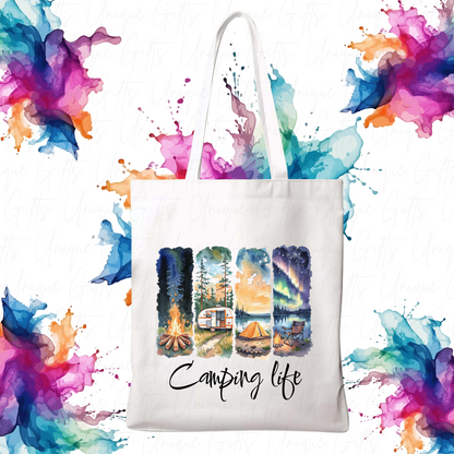 Tote Bag – Camping Life Design, Reusable Outdoor & Everyday Bag