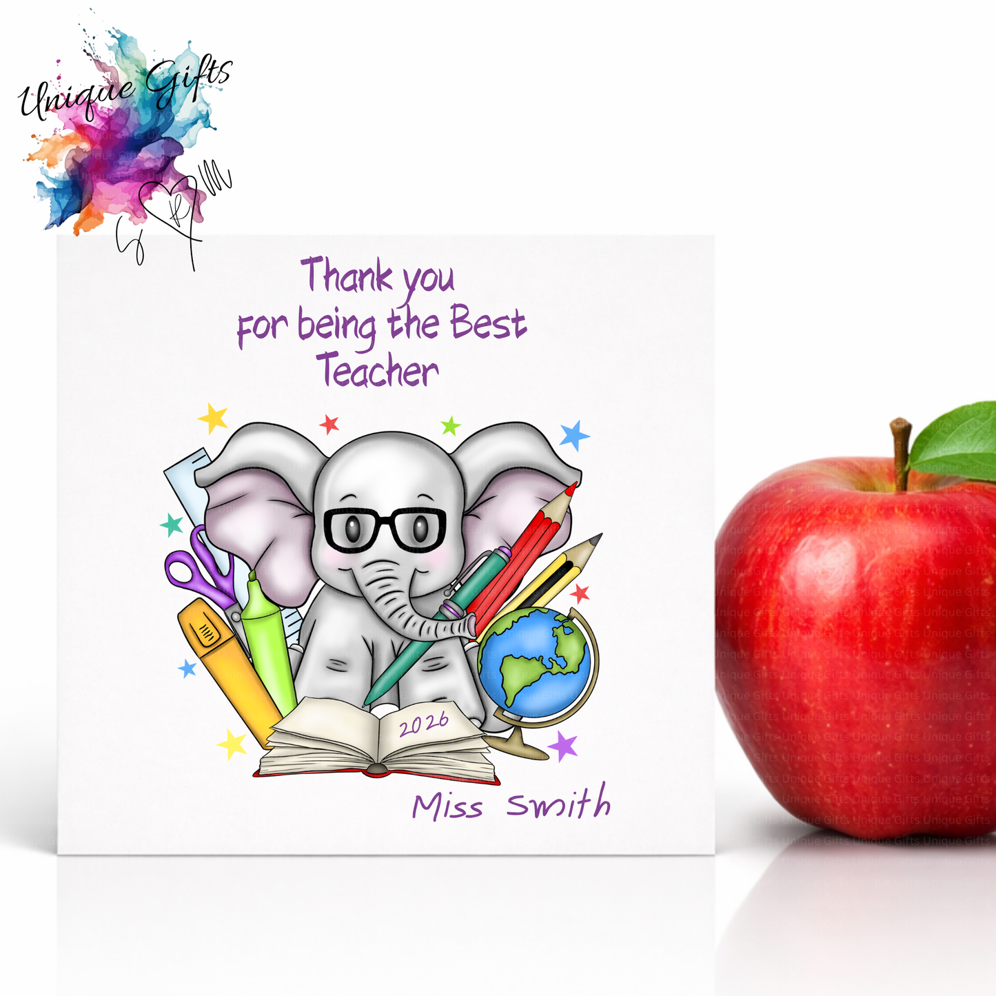 Best Teacher Card – Elephant