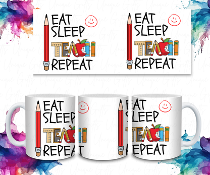 Coffee Mug Featuring Eat Sleep .......... Repeat.
