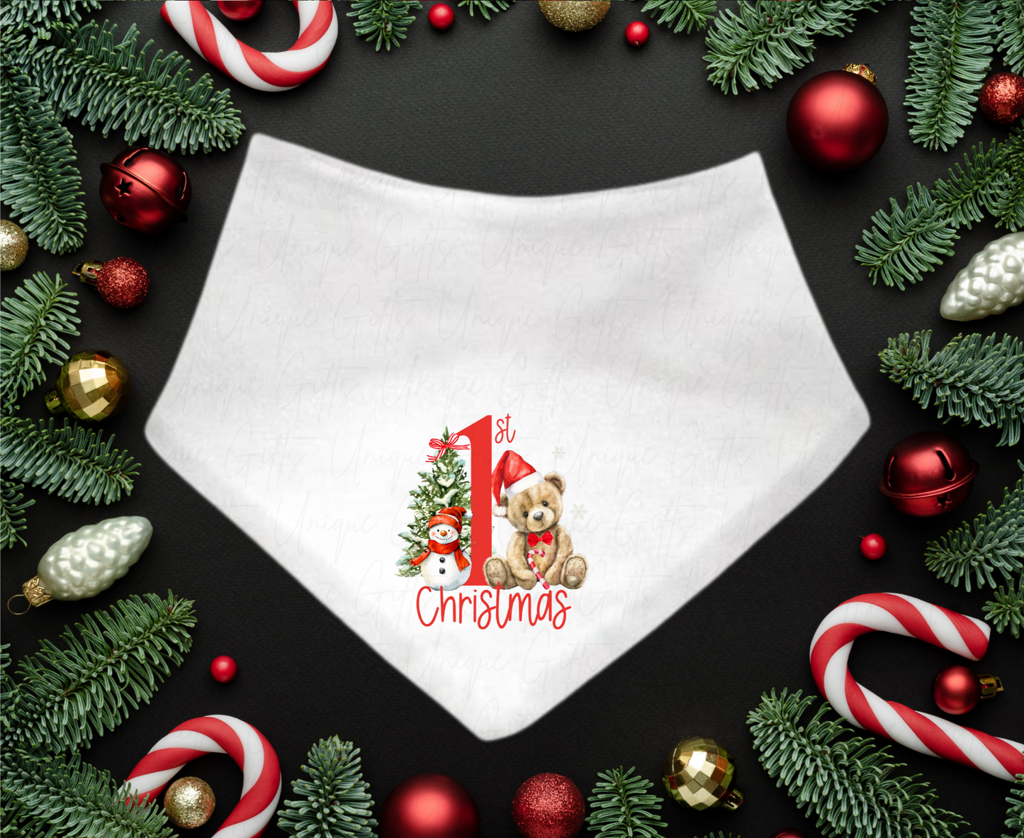 My First Christmas Bandana Bib – Festive Baby Bib
