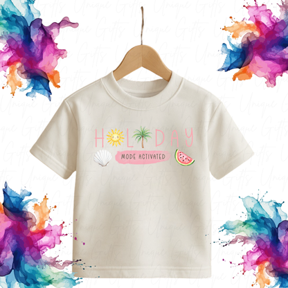 Holiday Mode Short Sleeve Children’s T-Shirt | Fun Kids Summer Tee | Soft Cotton Blend