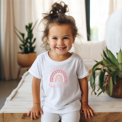 I’m Going to Be Big Sister / Big Brother Short Sleeve Children’s T-Shirt | Pregnancy Announcement Tee | Soft Cotton Blend