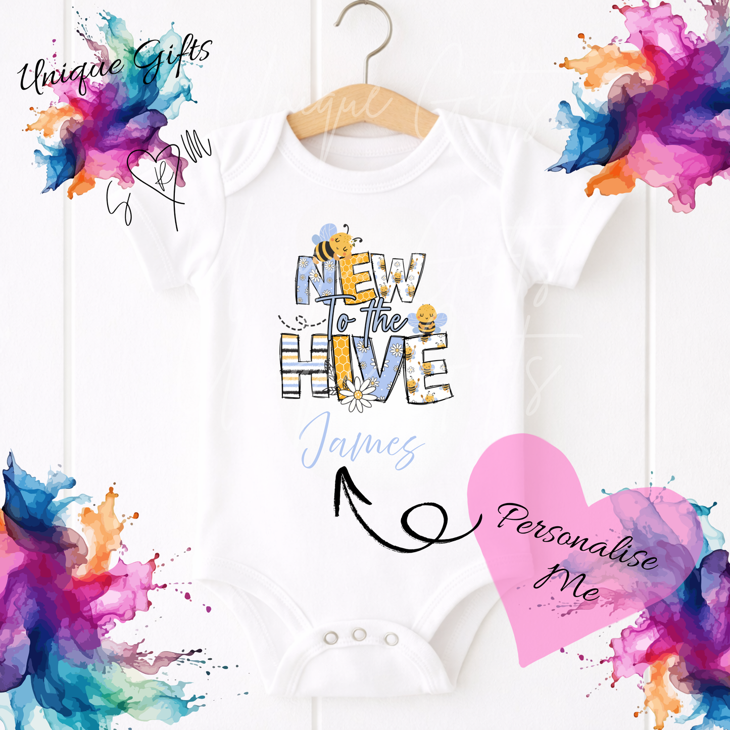 New to the Hive Baby Grow | Unique Gifts