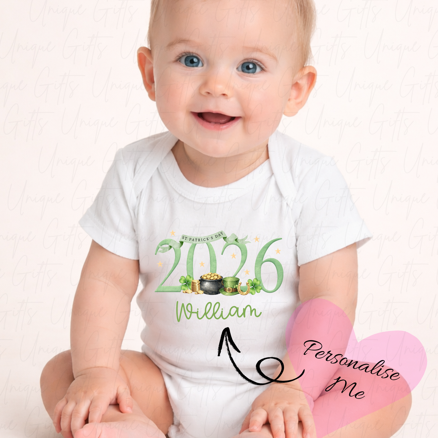 St Patrick's Day Lucky 2026 Baby Grow | Unique Gifts