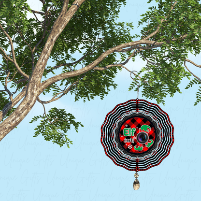 Elf Cam Wind Spinner – 3D Stainless Steel Christmas Decoration