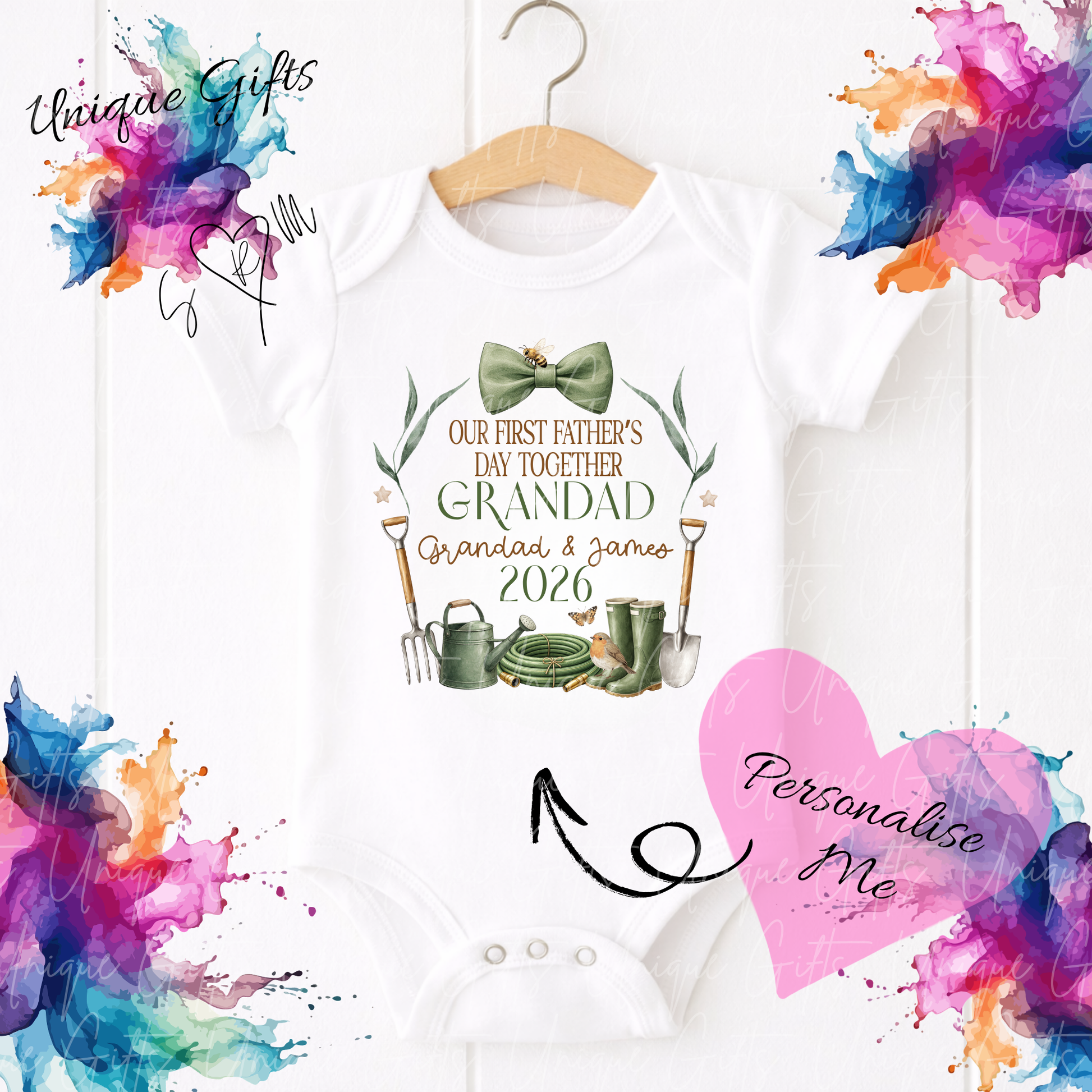Gardening Dad or Grandad Baby Grow | Unique Gifts