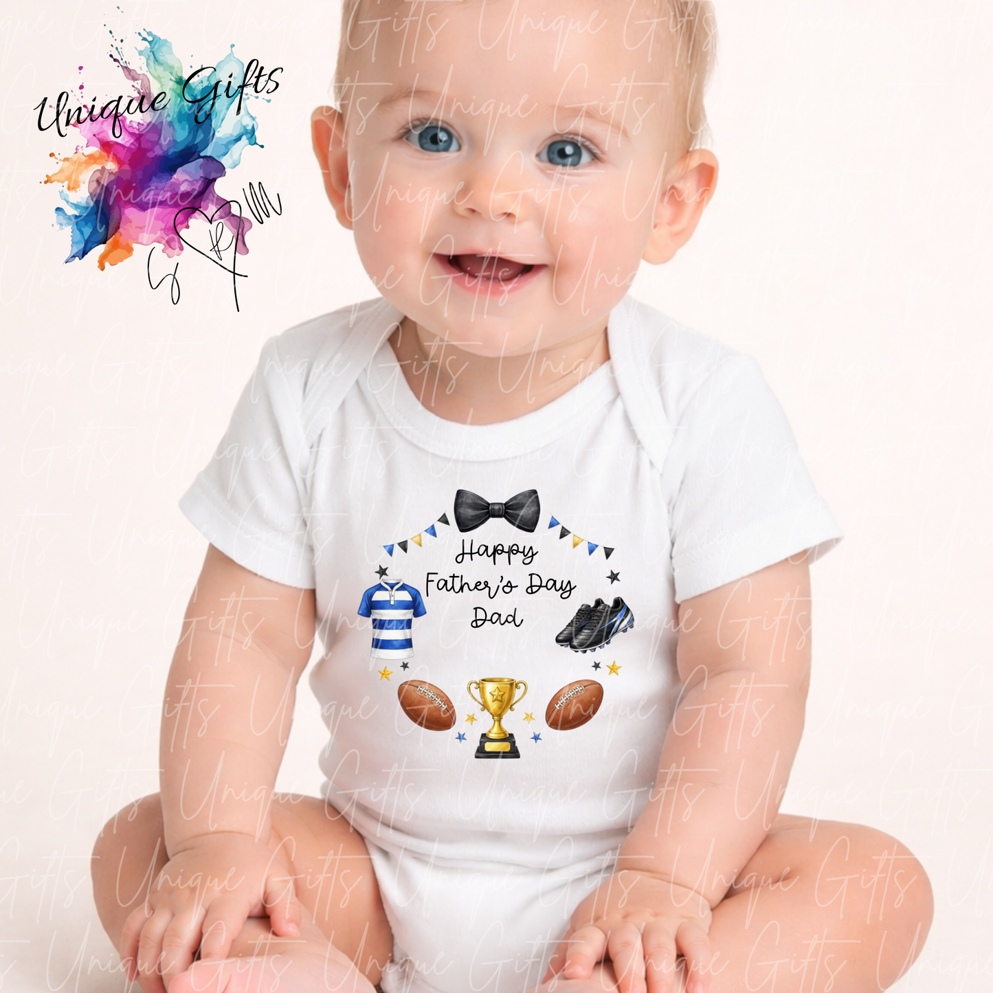 Rugby Dad or Grandad Baby Grow | Unique Gifts