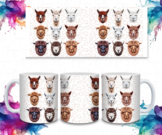 Coffee Mug Featuring Llama.