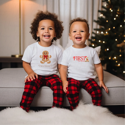 Personalised 1st Christmas T-Shirt – Cute Bear Design | Custom Baby’s First Christmas Outfit
