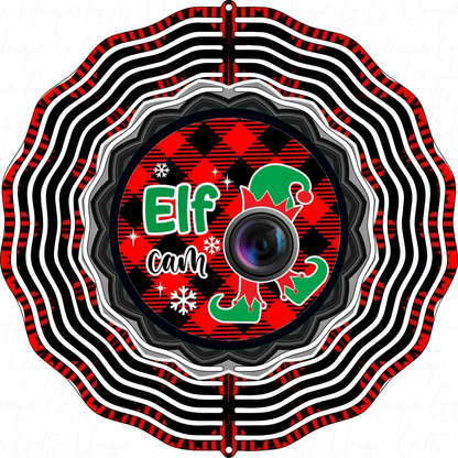 Elf Cam Wind Spinner – 3D Stainless Steel Christmas Decoration