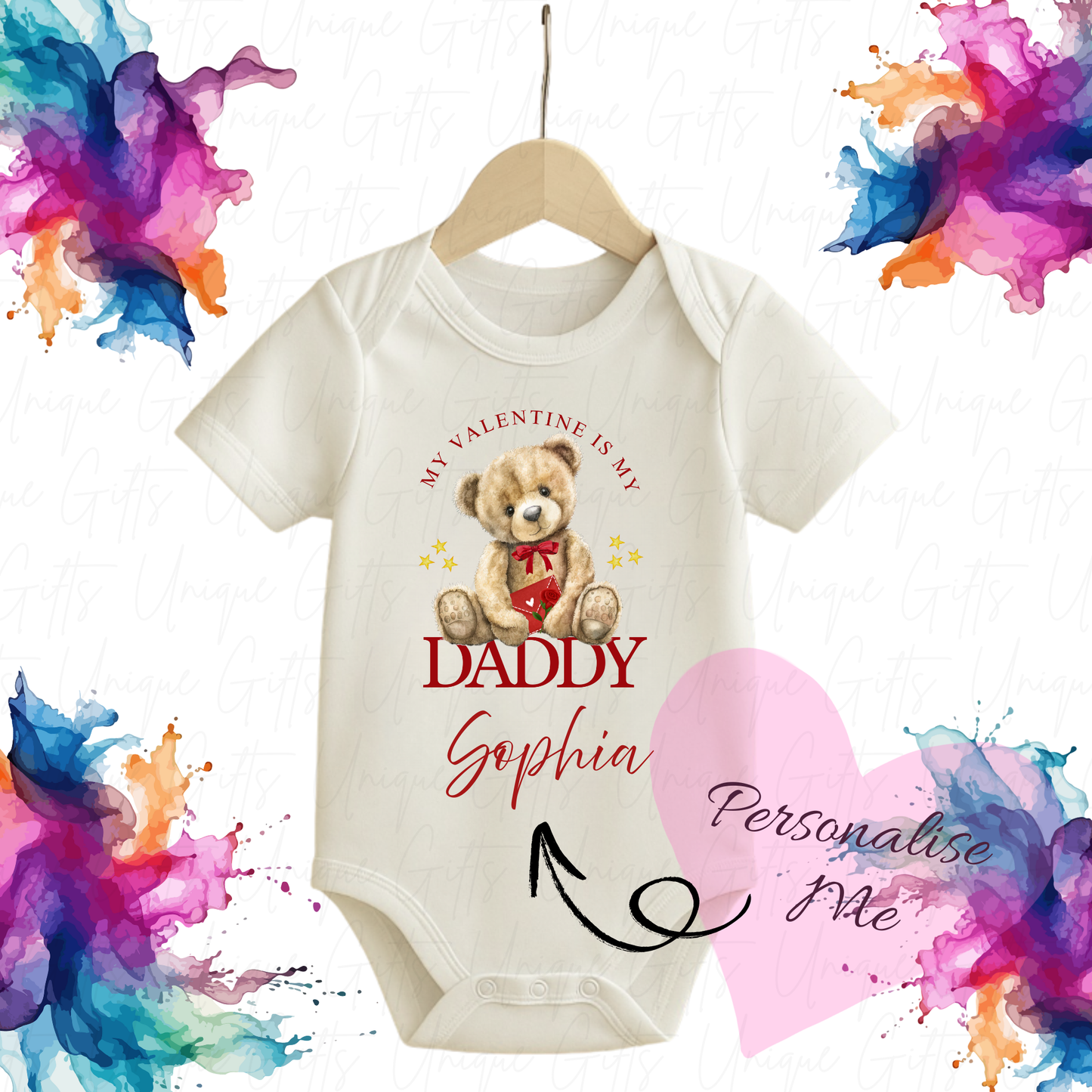 My Daddy Is My Valentine Baby Grow | Unique Gifts