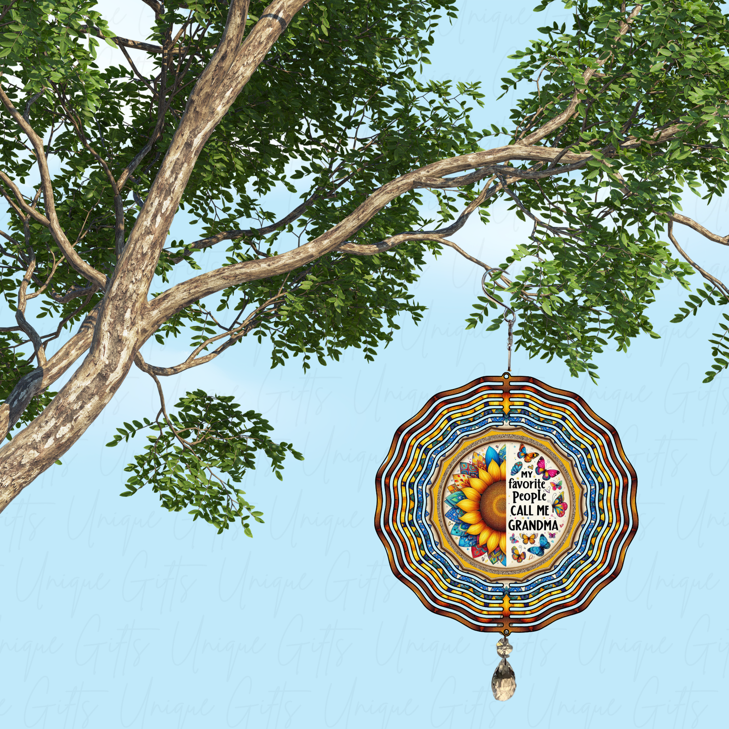 Wind Spinner Favourite People Call Me Grandma Design.