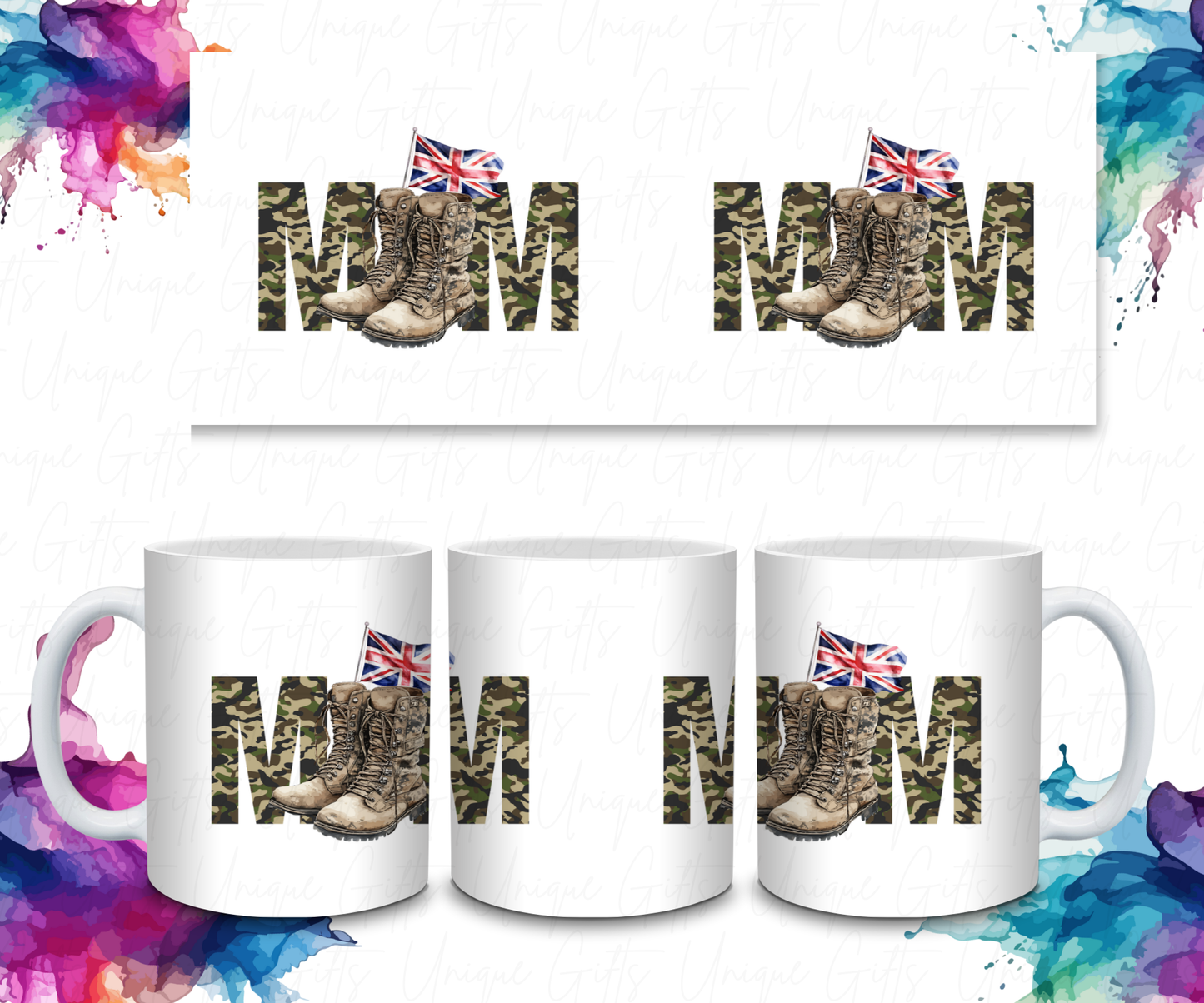 Coffee Mug Featuring Army Mum/Dad.