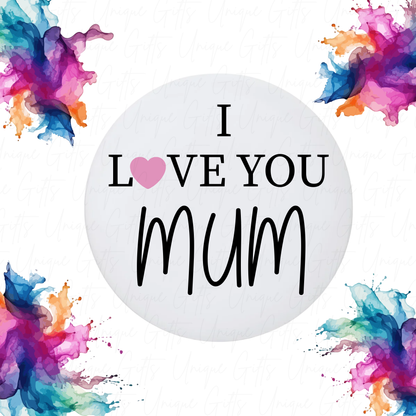 Ceramic Coaster – “I Love You Mum/Dad” | Heartfelt Gift