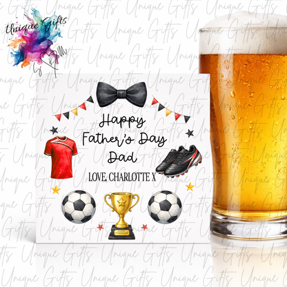 Personalised football Father's Day card – Dad or Grandad | Unique Gifts
