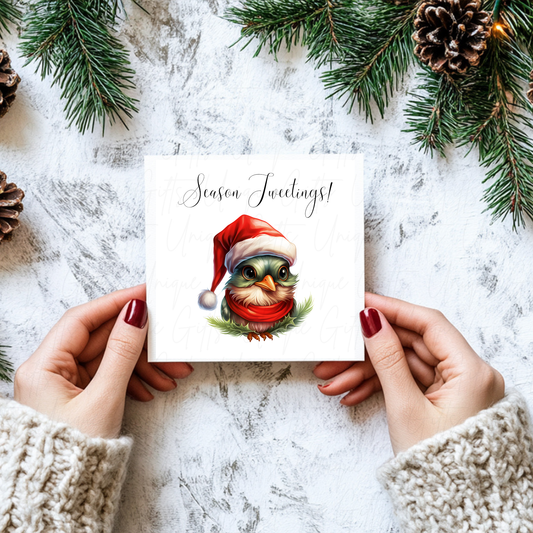 Season Tweetings Christmas Card – Handmade Personalised Holiday Greeting Card