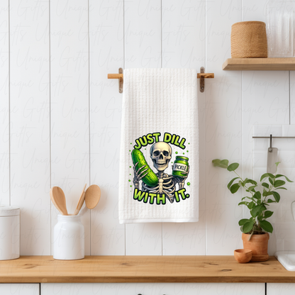 Just Dill With It Kitchen Tea Towel – Waffle Knit