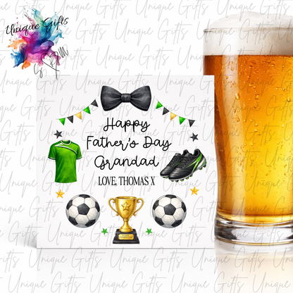 Personalised football Father's Day card – Dad or Grandad | Unique Gifts