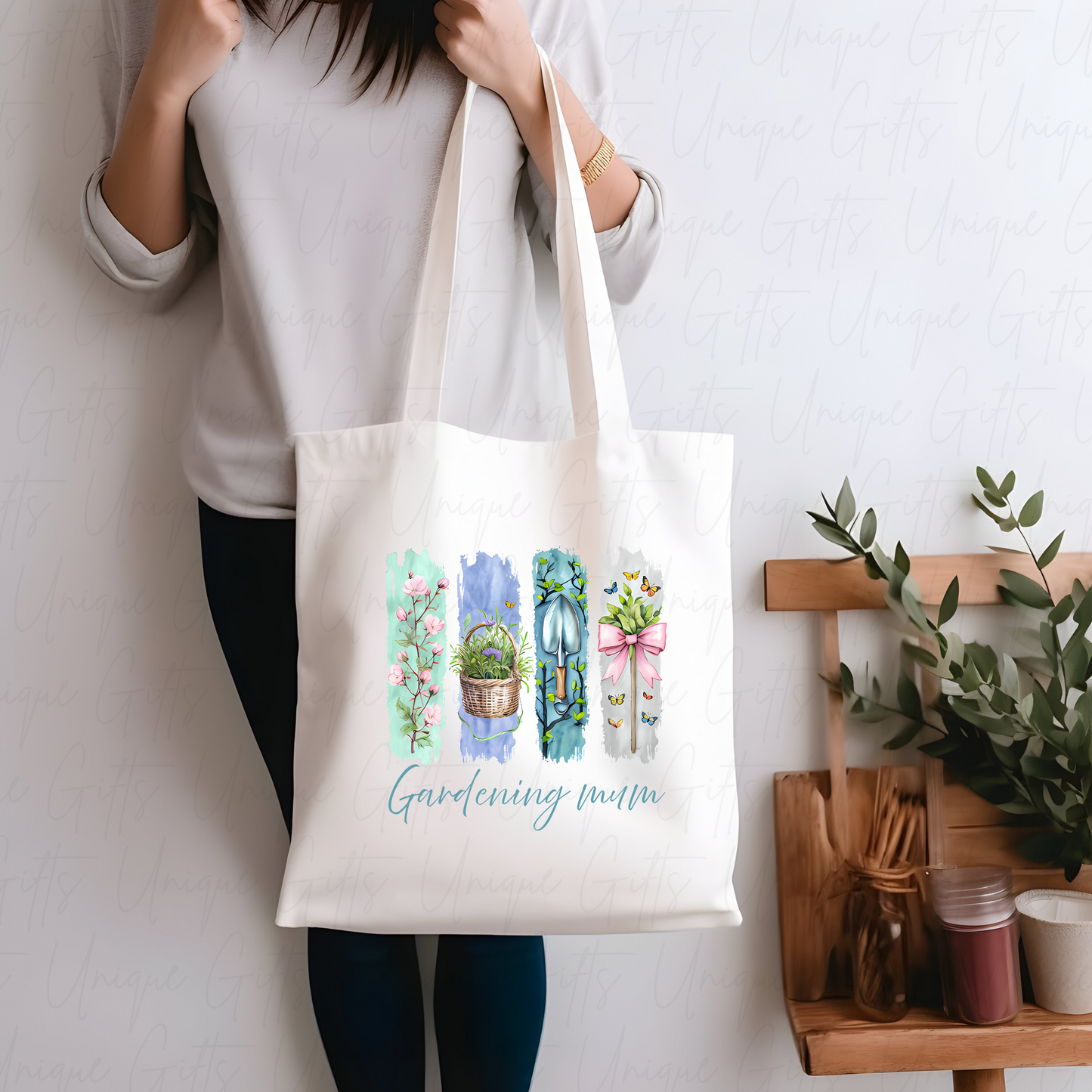 Tote Bag – Gardening Mum Design, Reusable Everyday Bag for Plant Lovers
