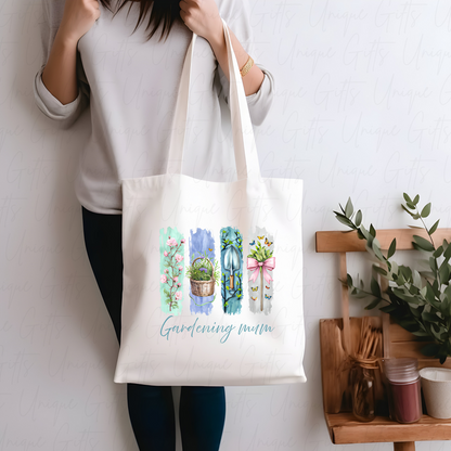 Tote Bag – Gardening Mum Design, Reusable Everyday Bag for Plant Lovers