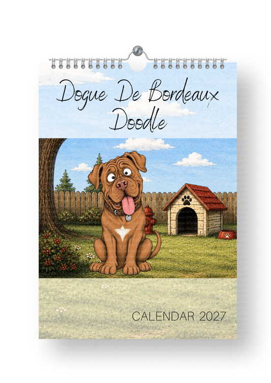 Dogue De Bordeaux Calendar 2027 - Colourful Background