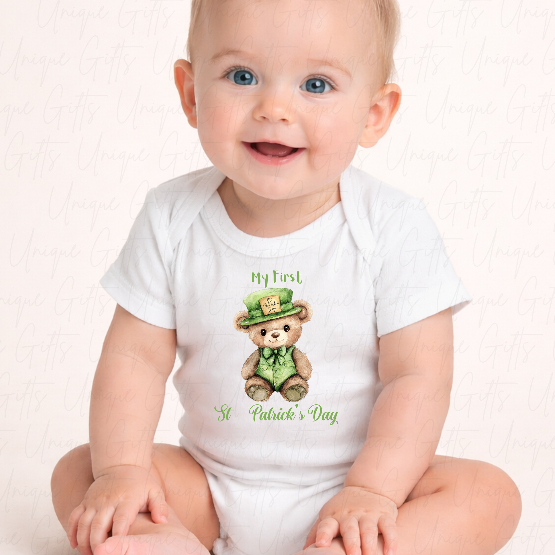 My First St Patrick's Day Bear Baby Grow | Unique Gifts