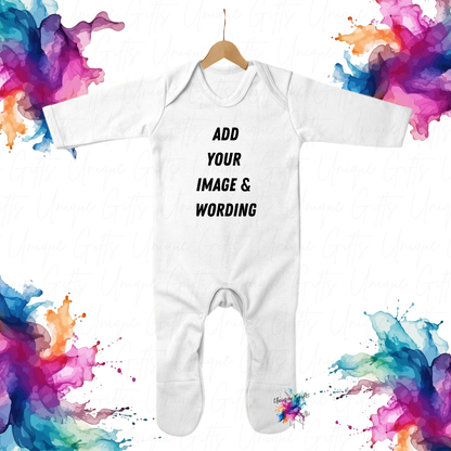 Personalised Baby Romper – Custom Name Outfit | Soft Cotton Baby Gift (Newborn to 12 Months)