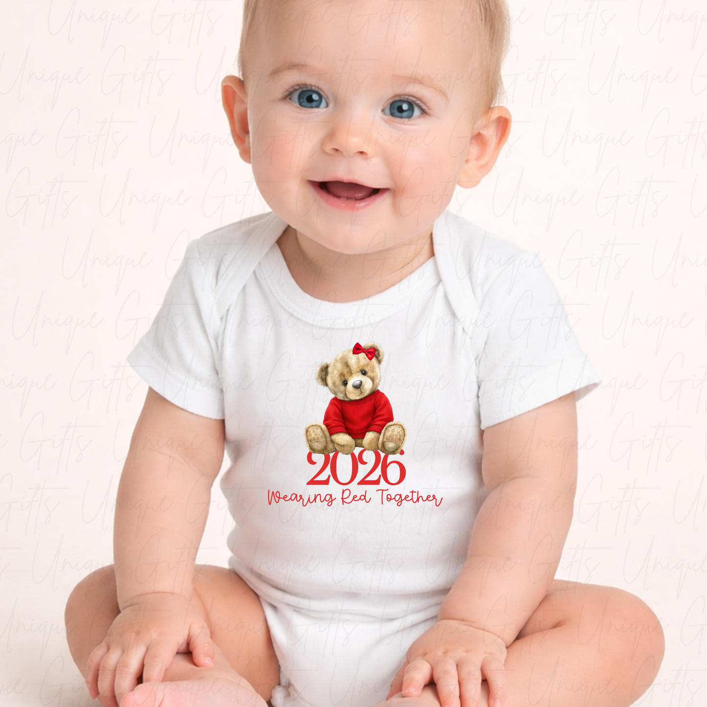 Red Nose Day Bear Baby Grow | Unique Gifts