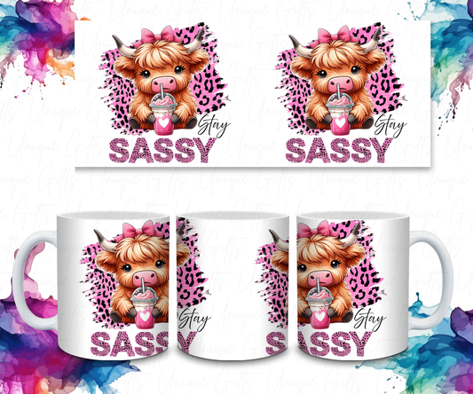 Coffee Mug Featuring a Sassy Highland Cow