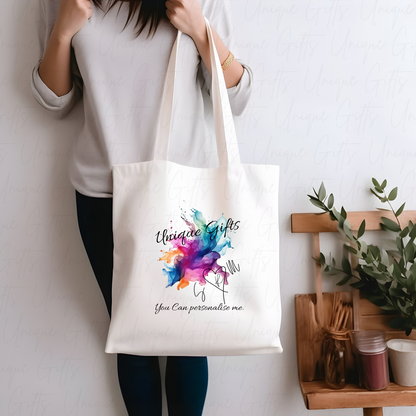 Personalise me Tote Bag in White