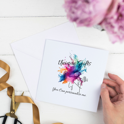 Personalised Greeting Card – Add Your Own Words or Image, Custom Handmade Card