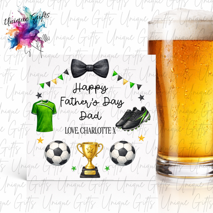 Personalised football Father's Day card – Dad or Grandad | Unique Gifts