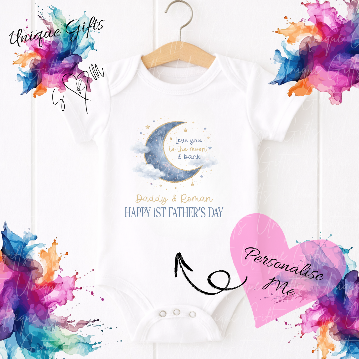 Happy 1st Father's Day Baby Grow | Unique Gifts