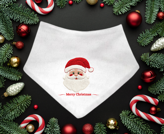 Merry Christmas Bandana Bib – Santa Design