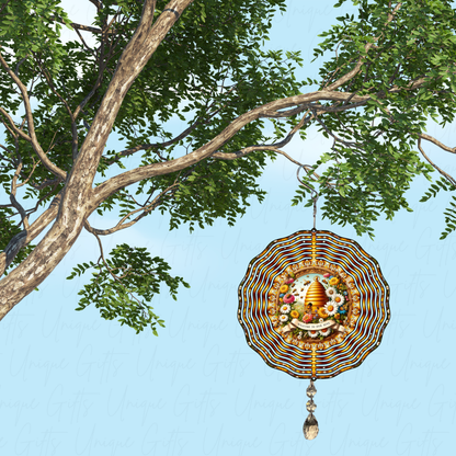 Wind Spinner Welcome To Our Hive Design.