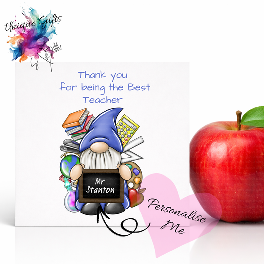 Best Teacher Card – Gnome Boy